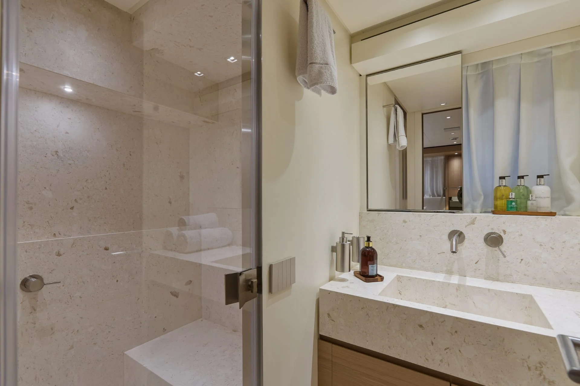 Guest bathroom with separate shower